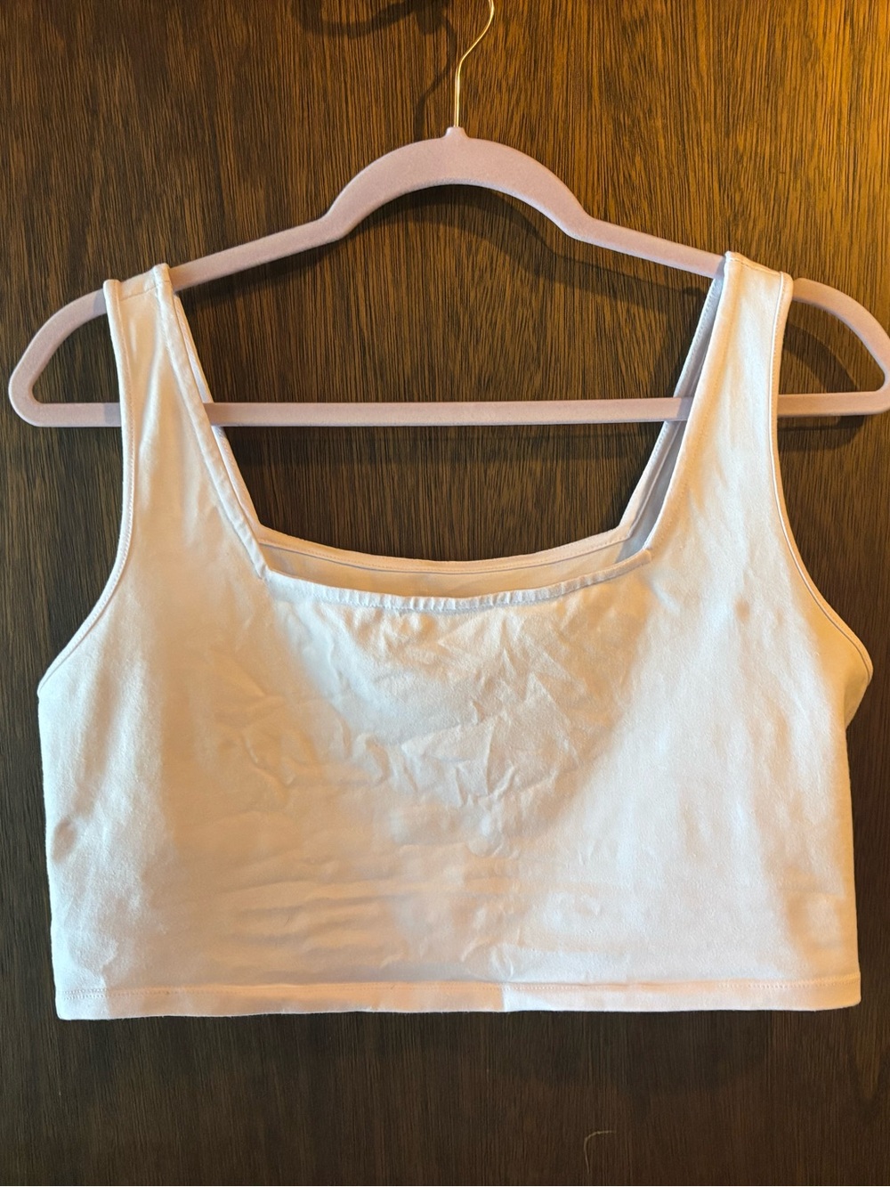 Manners London Square Neck White Crop Top—L